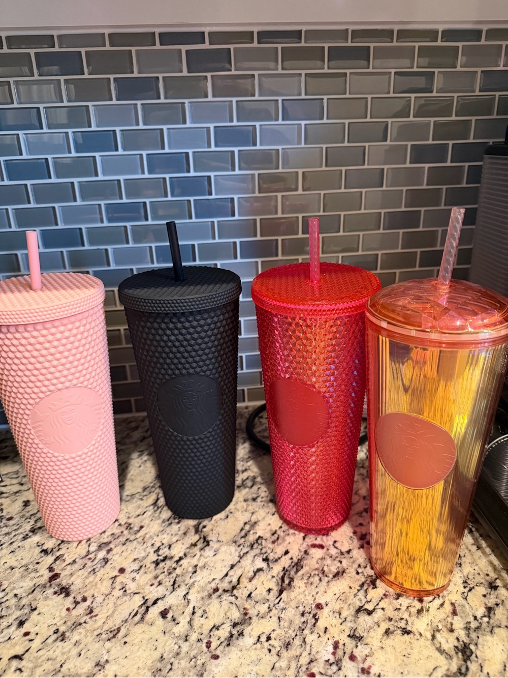 Starbucks Studded Cold Cups - Pink, Black, Hot Pink, rose gold Iridescent